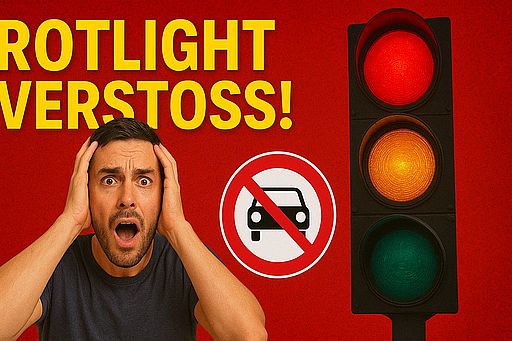 Rote Ampel überfahren? Bußgeld online & Führerschein retten!